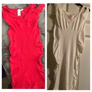 Red or White Bodycon Cutout Dress